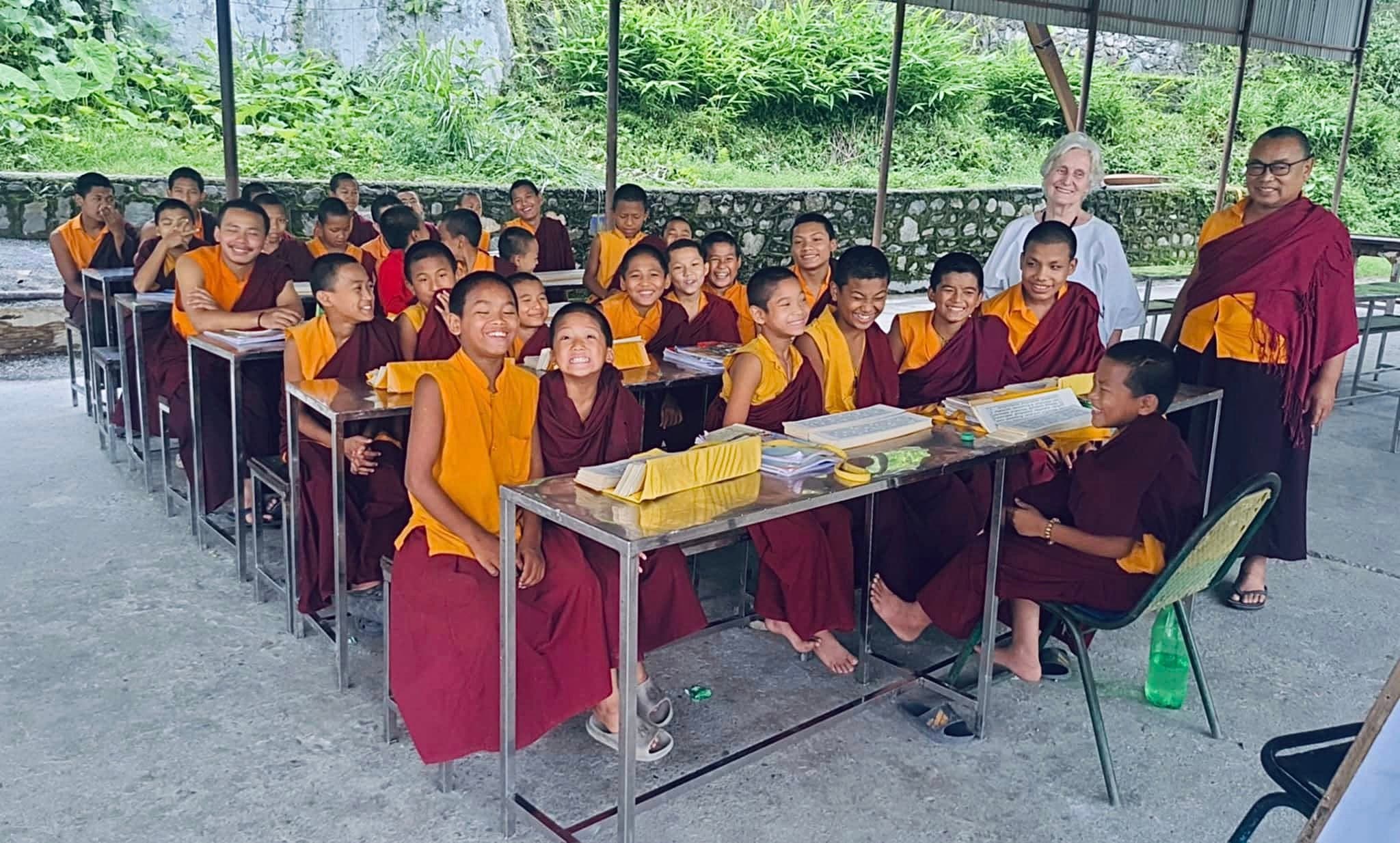 Monk Students With Guru Gopal